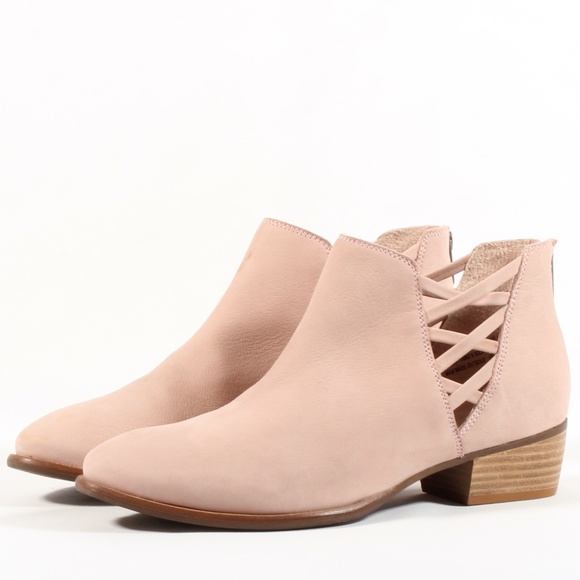 Seychelles Shoes - Seychelles Remembrance Pink Leather Ankle Booties